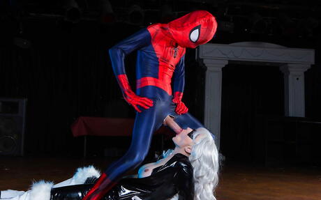 Sexy austrian blond Mila Milan sucking deep huge rod 