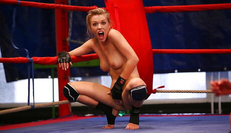 Superb girls Laura Crystal and Michelle Moist in catfight lesbian action 